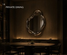 BLOWNMIRROR in a private dining room